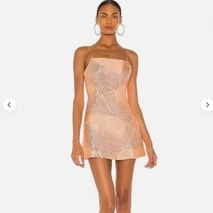 The Bar Logan Metallic Mini Dress